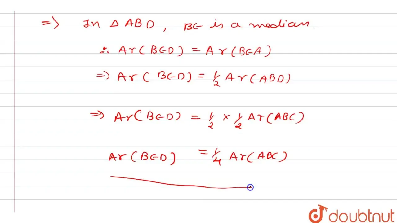 Gujrati In A Triangle Abc E Is The Midpoint Of Median Ad Show Tha