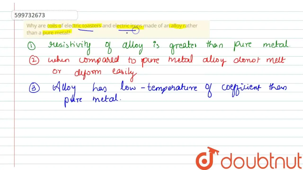 [Kannada] Why are coils of electric toasters and electric irons made o