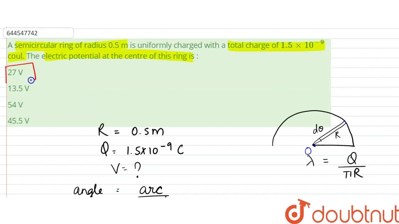 Consider a semicircular ring of radius R. Its linear mass density varies as  lambda =lambda not sin theta. - brainly.com