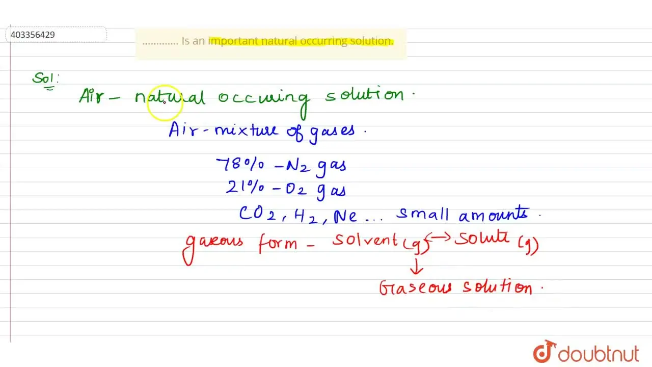 [Tamil] …………. Is an important natural occurring solution.