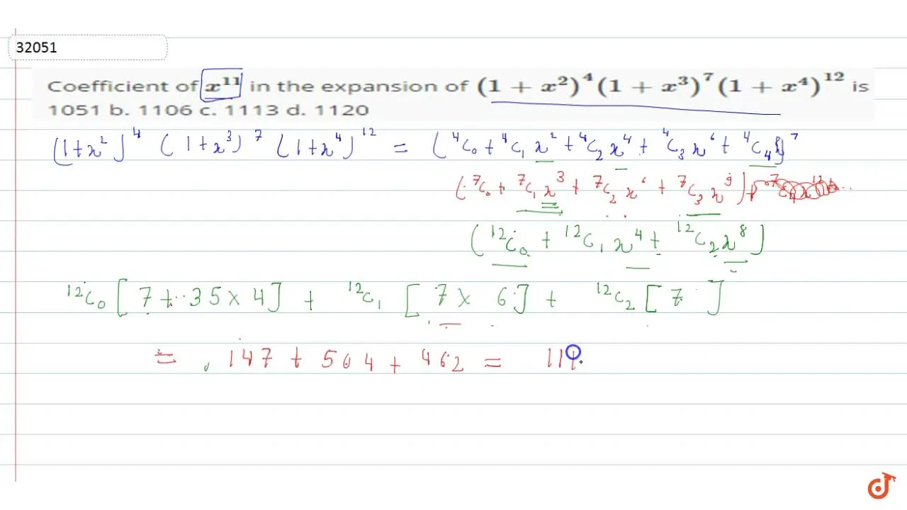 coefficient-of-x-11-in-the-expansion-of-1-x-2-4-1-x-3-7-1-x-4-1