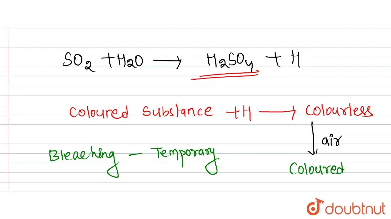 [Odia] Why does sulphur dioxide exhibit bleaching action only in prese