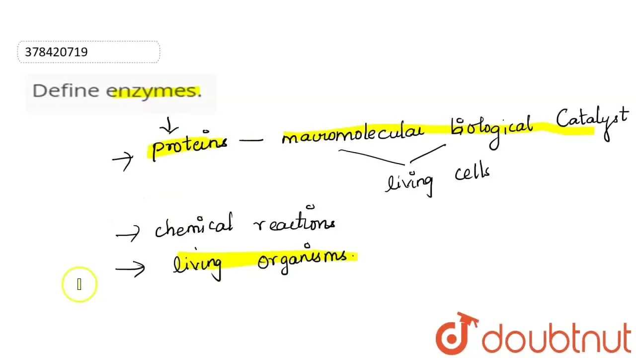 [Tamil] Define enzymes.
