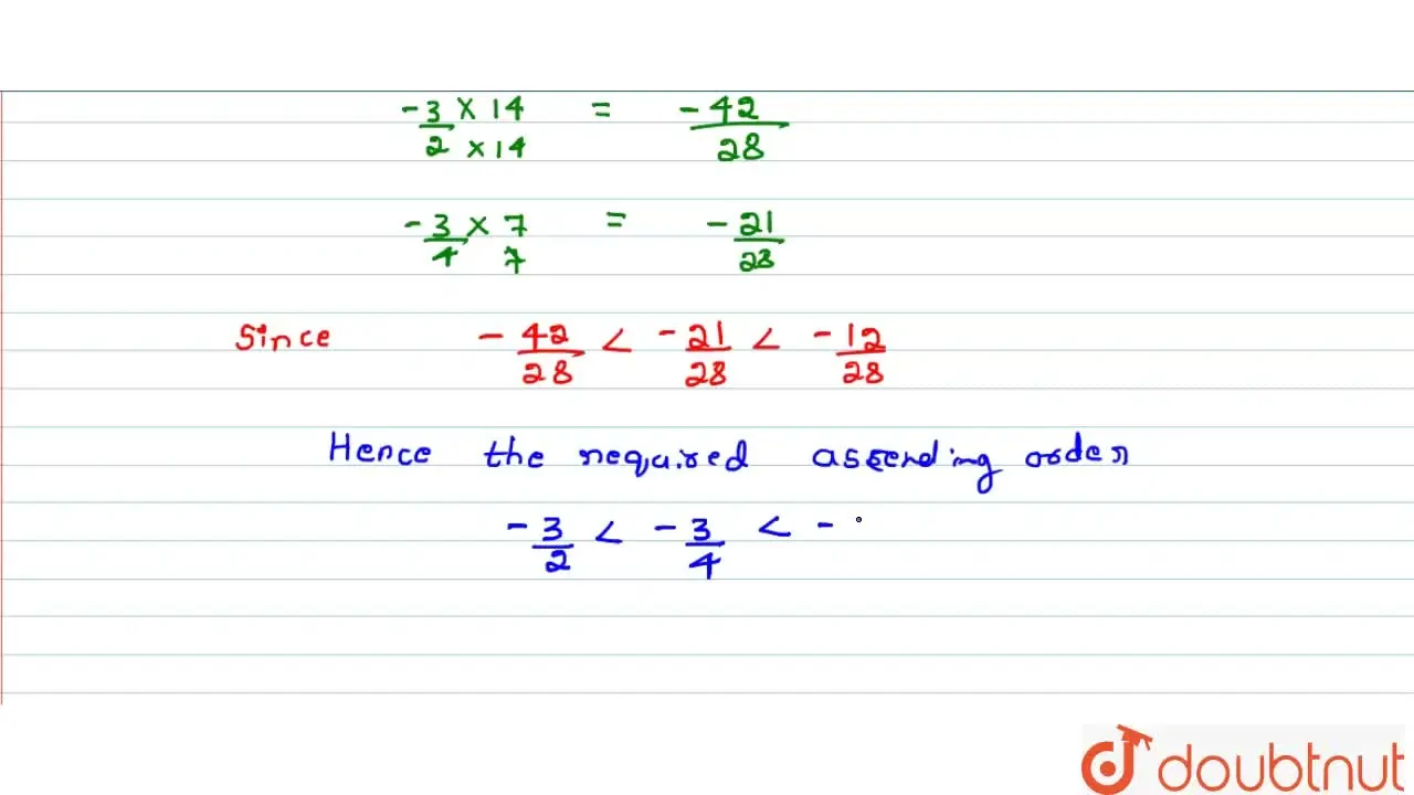 [Kannada] Write the following rational numbers in ascending order (3