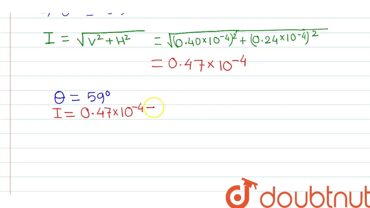 [Bengali] The horizontal and vertical components of earth's field at a