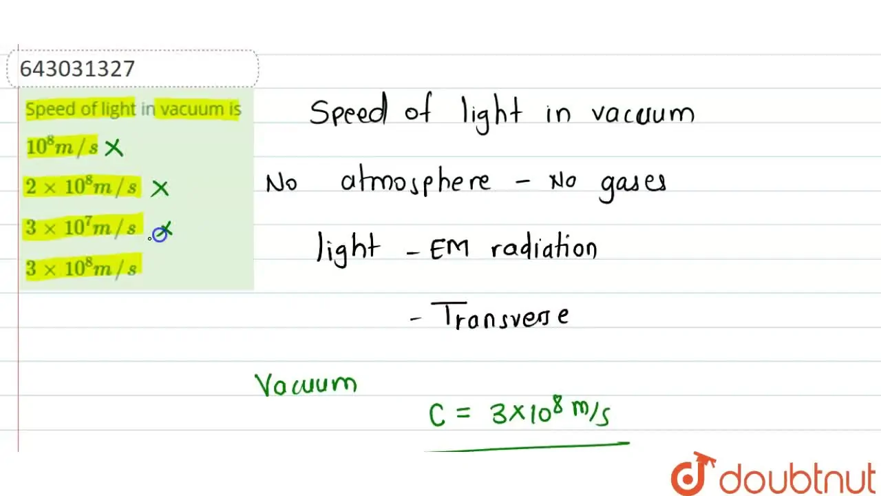 [Marathi] Speed of light in vacuum is