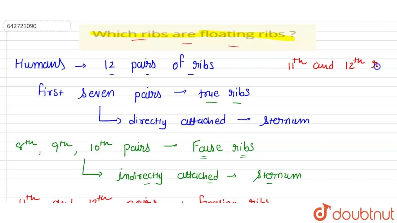 [Gujrati Solution] Which ribs are floating ribs
