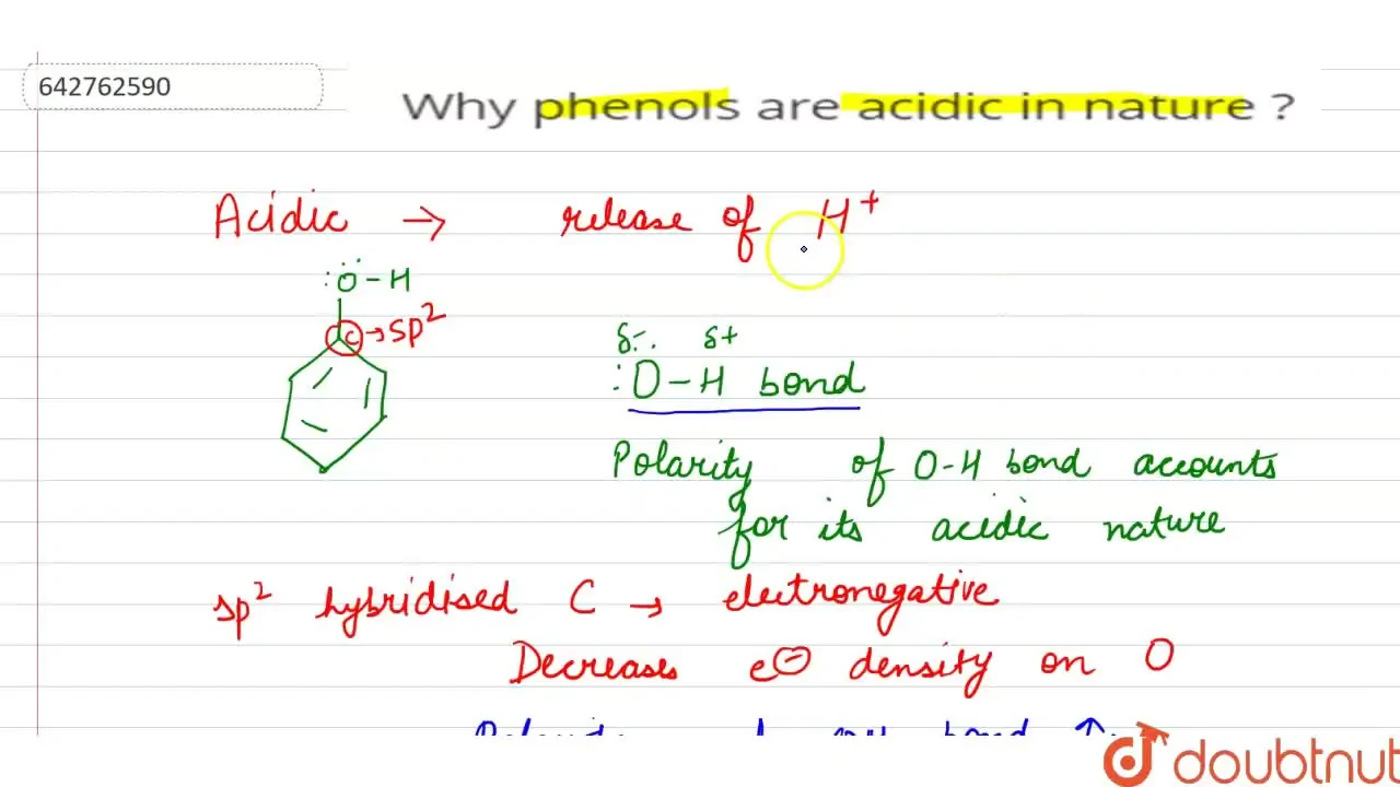 [Punjabi] Why phenols are acidic in nature