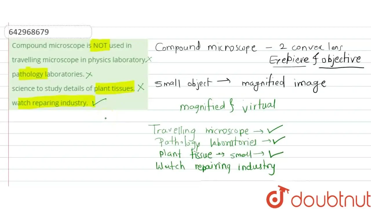 [Marathi] Compound microscope is NOT used in