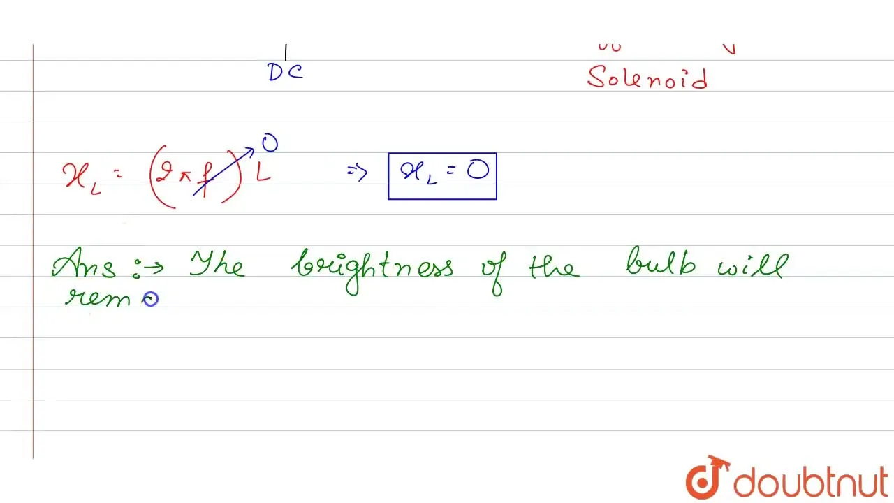 [Bengali] A solenoid with an iron core and a bulb are connected to a.d