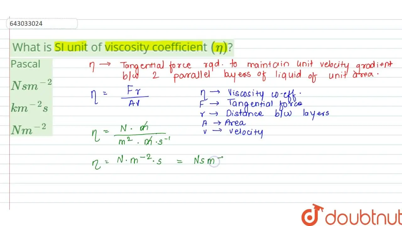 Marathi What Is SI Unit Of Viscosity Coefficient eta marathi-what-is-si-unit-of-viscosity-coefficient-eta