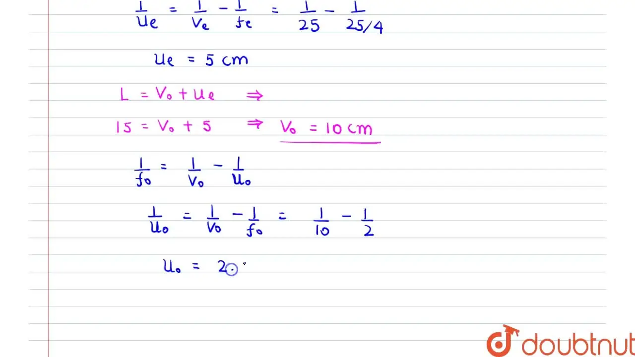 [Gujrati] A compound microscope has an objective of focal length 2.0 c