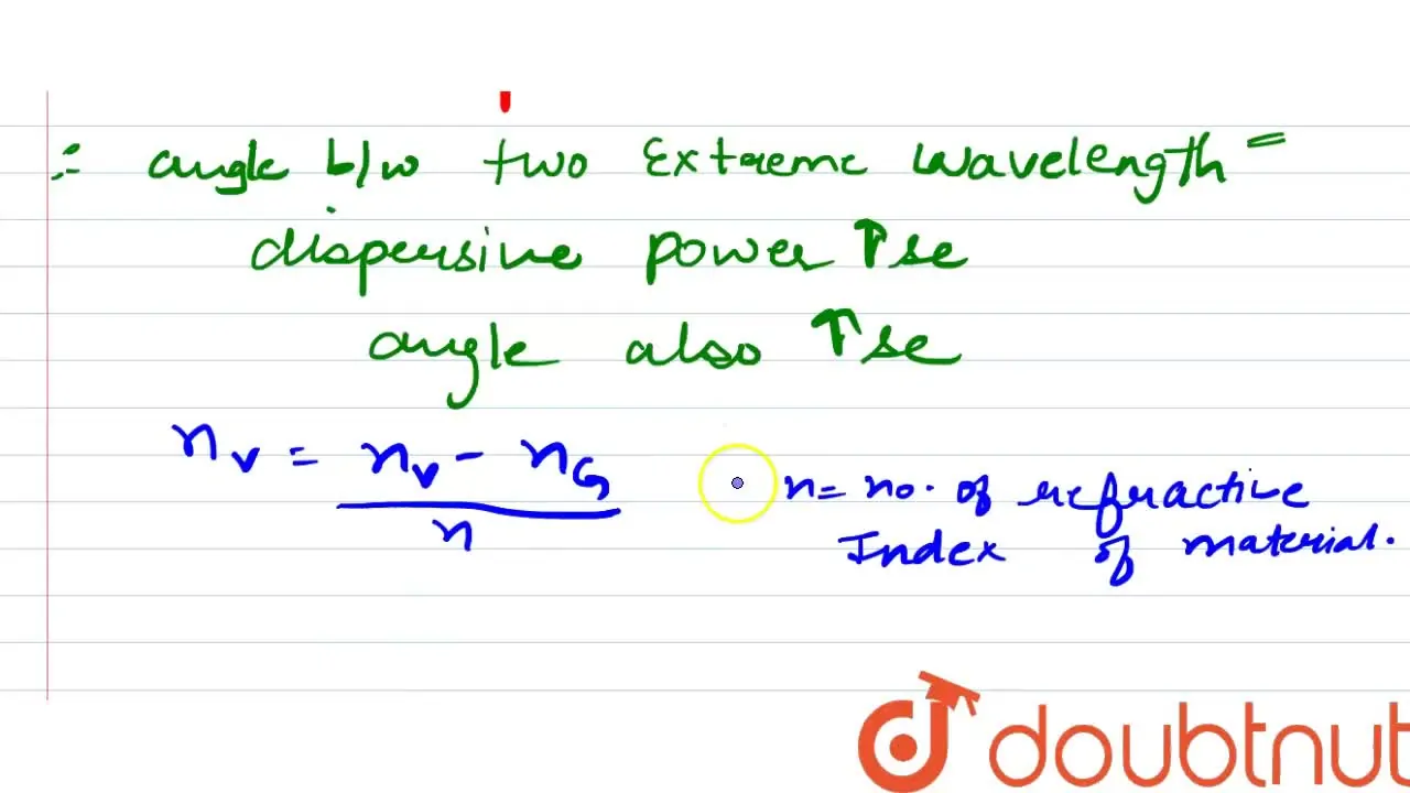 [Punjabi] What is significance of dispersive power of a prism?
