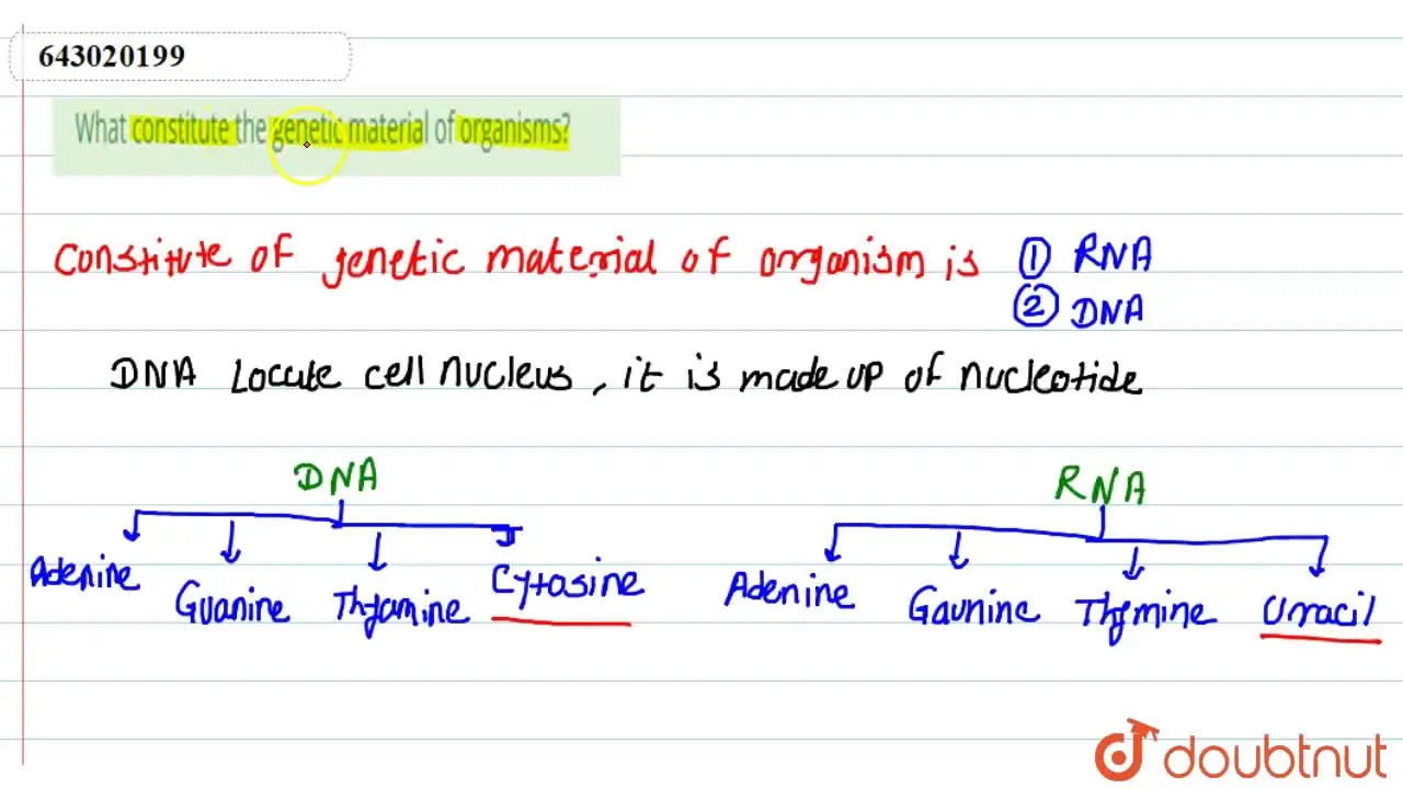 [Marathi] What constitute the material of organisms?