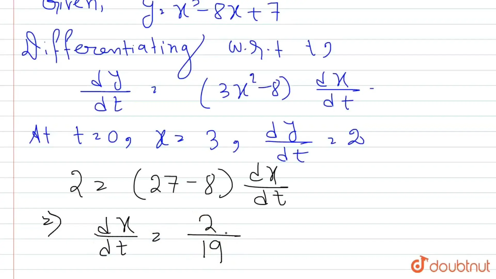 Bengali Let Y x 3 8x 7 And X f t If dy dt 2 And X 3 At T bengali-let-y-x-3-8x-7-and-x-f-t-if-dy-dt-2-and-x-3-at-t