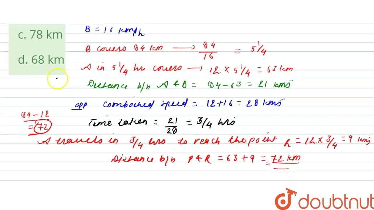 a and b travel from p to q