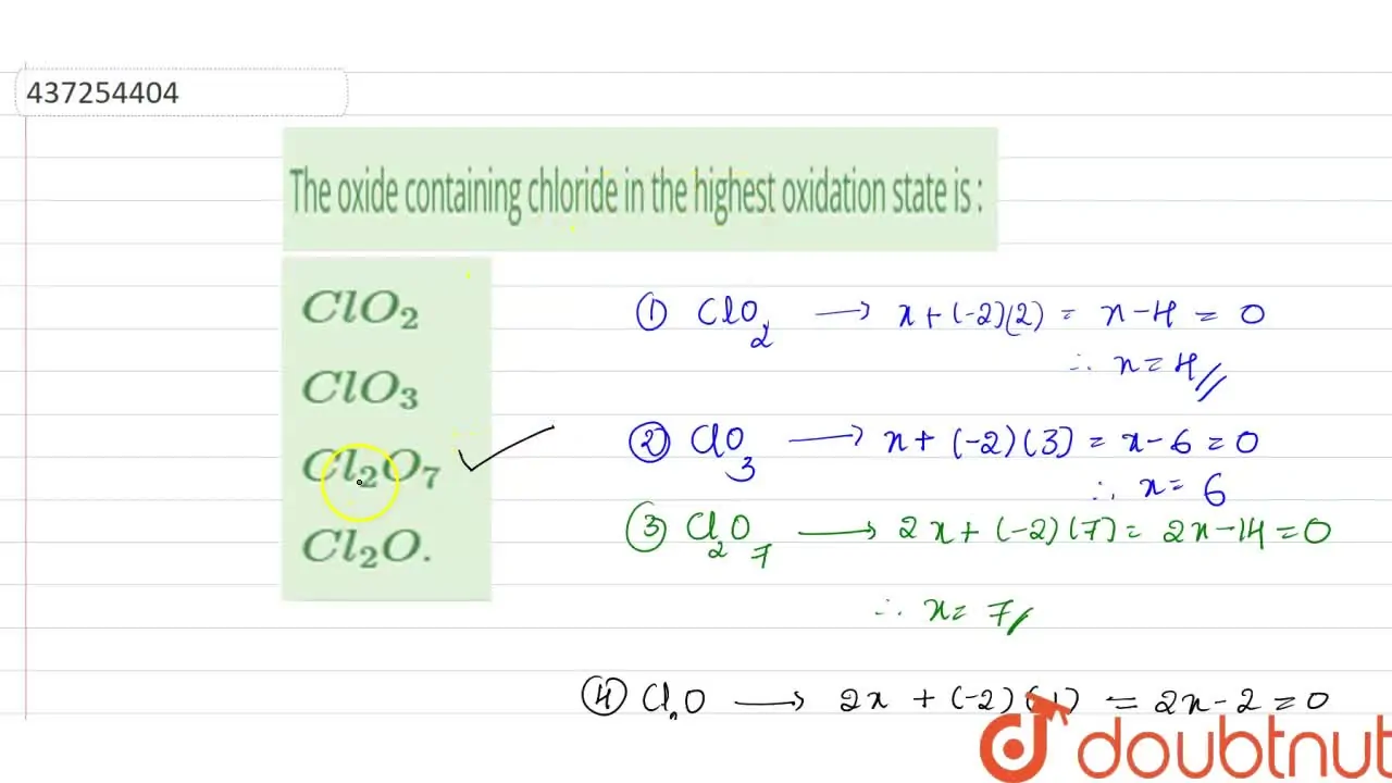 [Kannada] The oxide containing chloride in the highest oxidation state