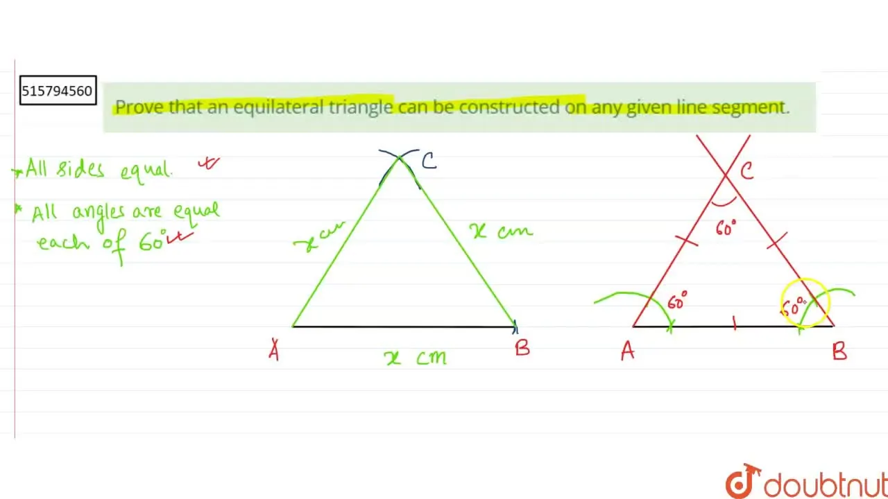 [Bengali] Prove that an equilateral triangle can be constructed on any