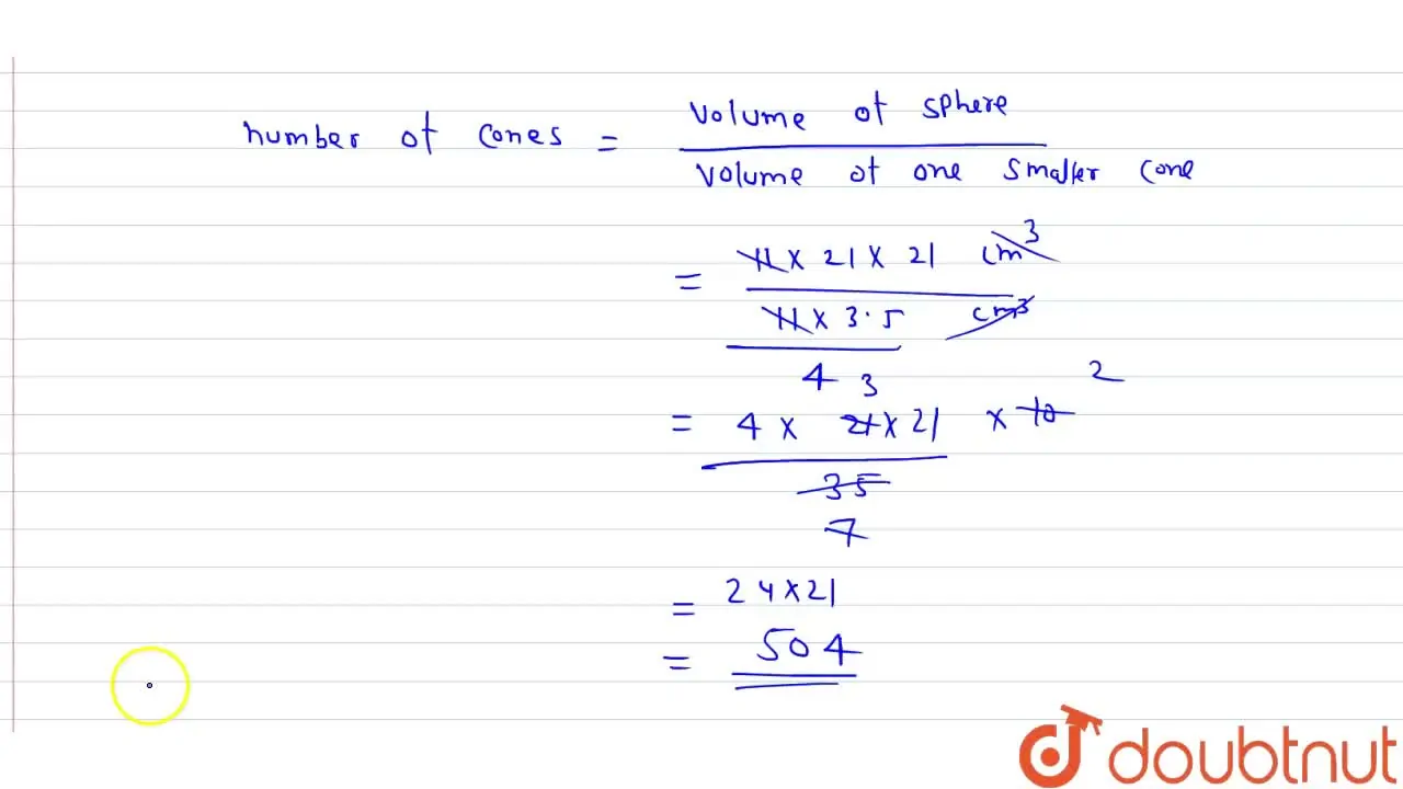 A solid metallic sphere of diameter 21 cm is melted and recast into a