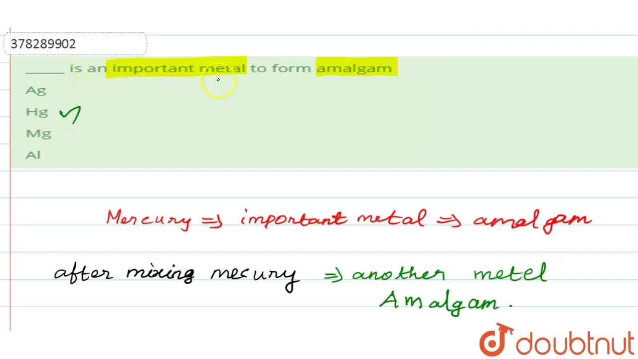 [Tamil] is an important metal to form amalgam