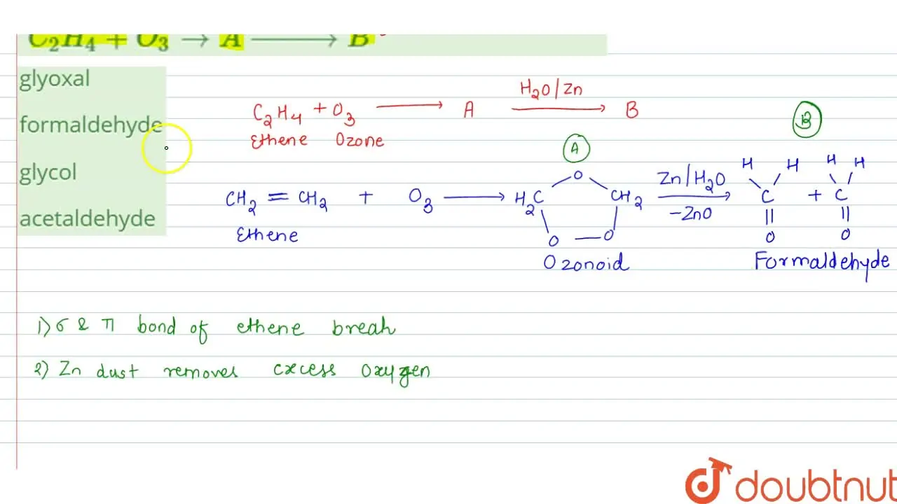 Marathi In the following sequence of reaction B is . C2H4 O3 rar