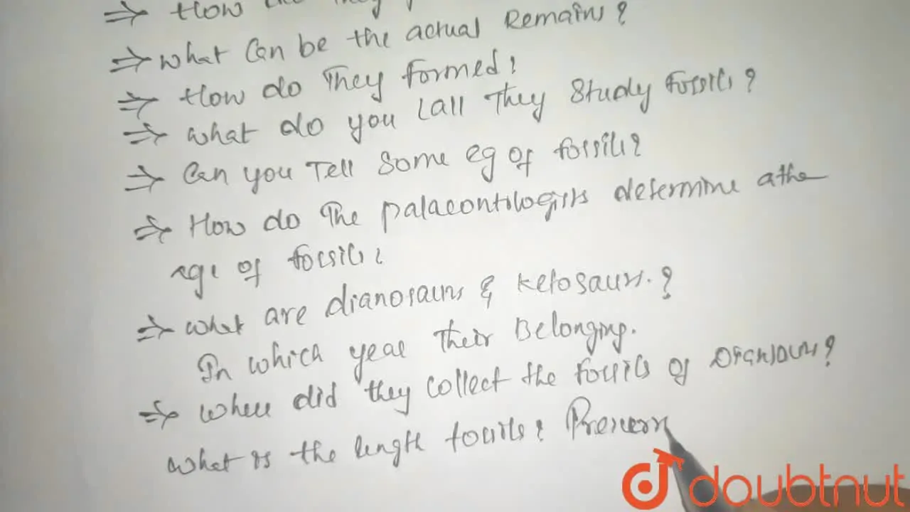[Telugu Solution] What questions you will ask a palaeontologist about