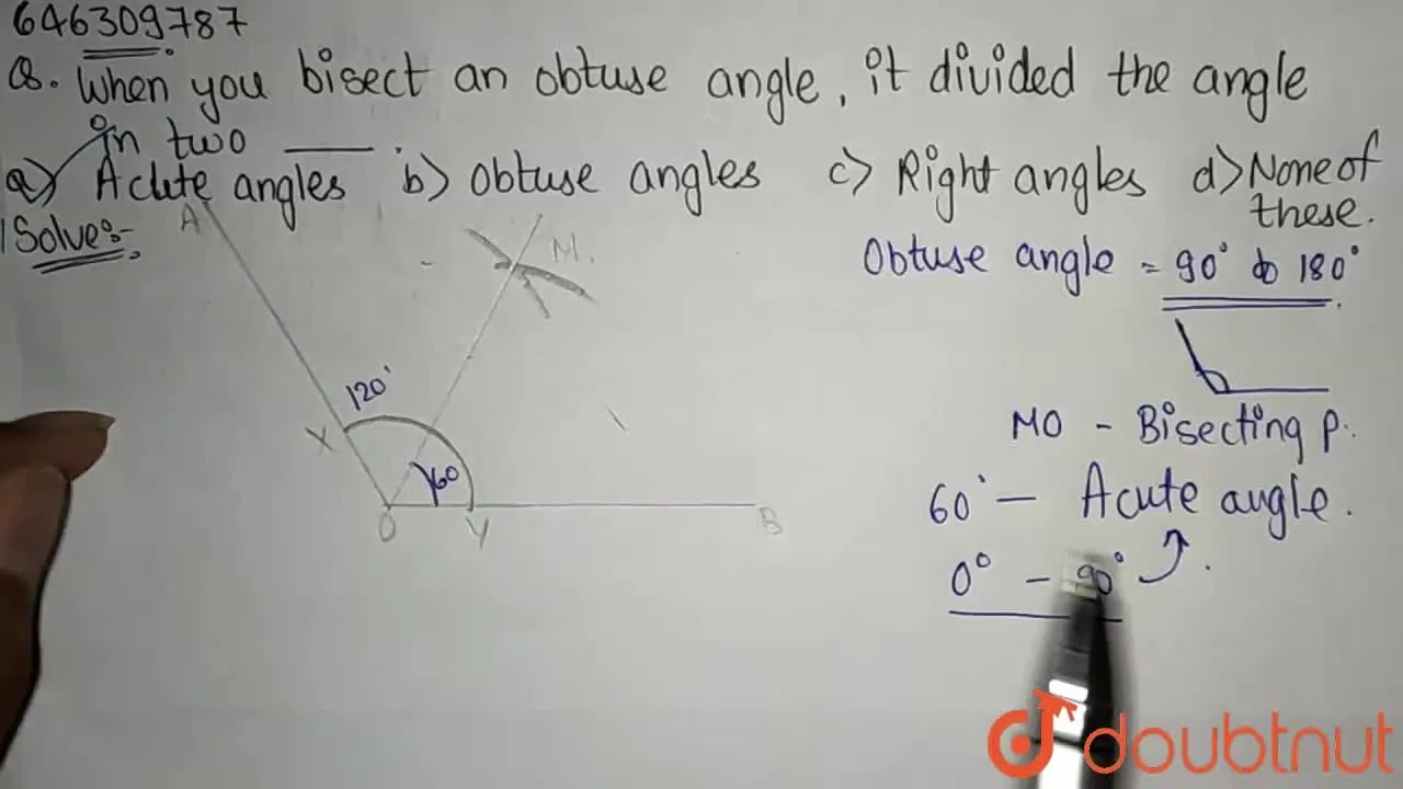How do you bisect an obtuse angle?