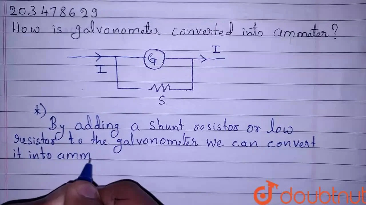 [Kannada] How is galvanometer converted into an ammeter?