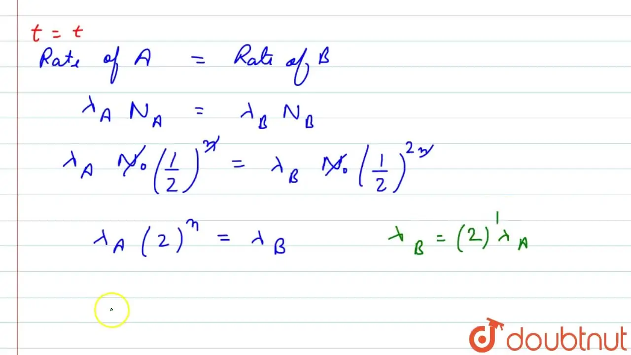 [Punjabi] There Are Two Radioactive Substances A And B. Decay Constant