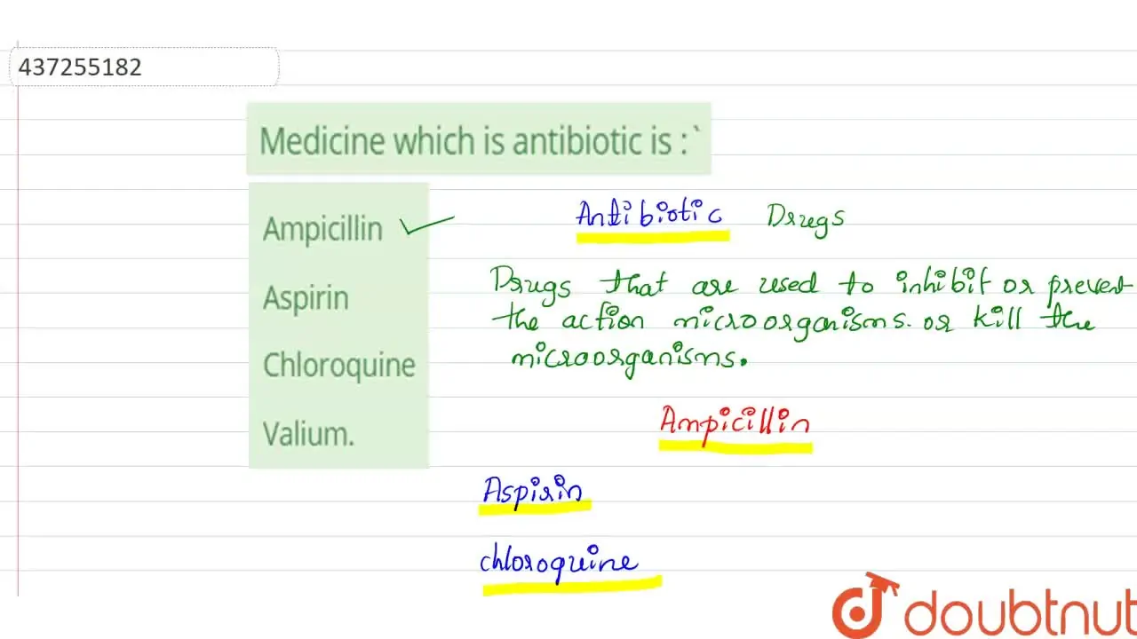 [Kannada] Medicine which is antibiotic is