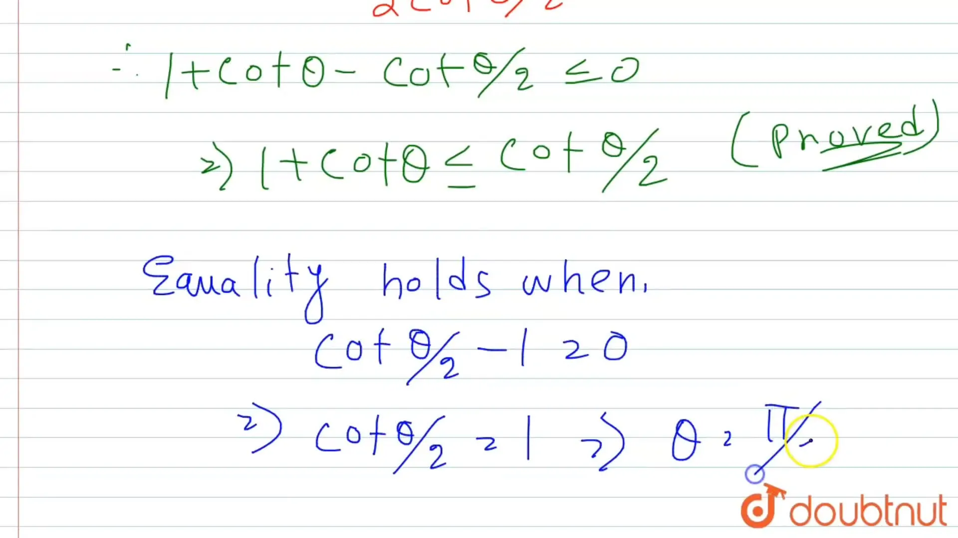 [Bengali] Prove that 1+cot theta