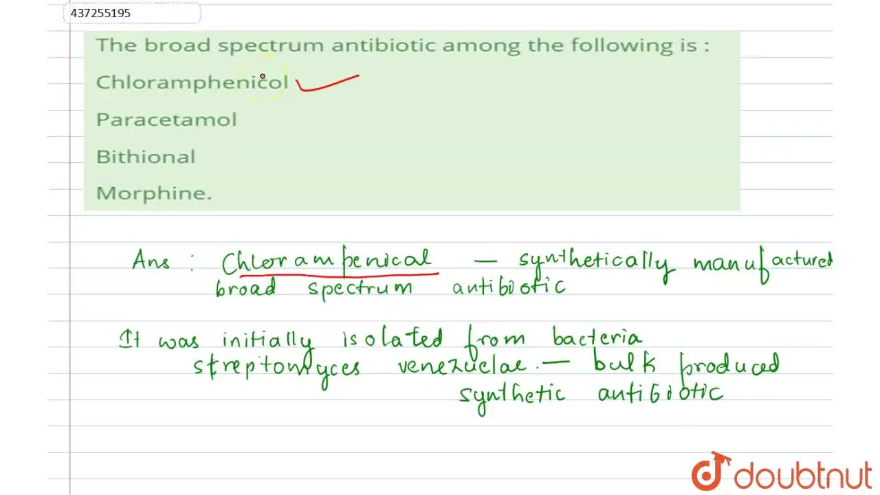 [Kannada] The broad spectrum antibiotic among the following is