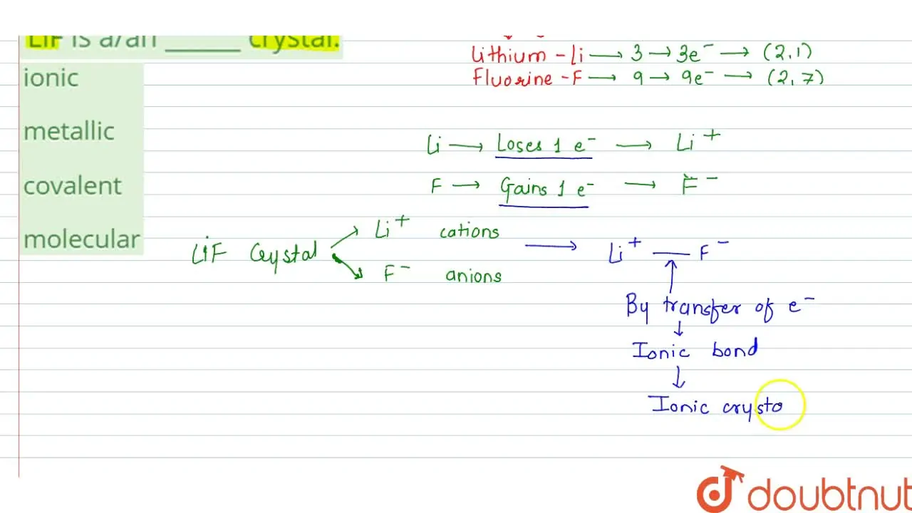 [Marathi] LiF is a/an crystal.