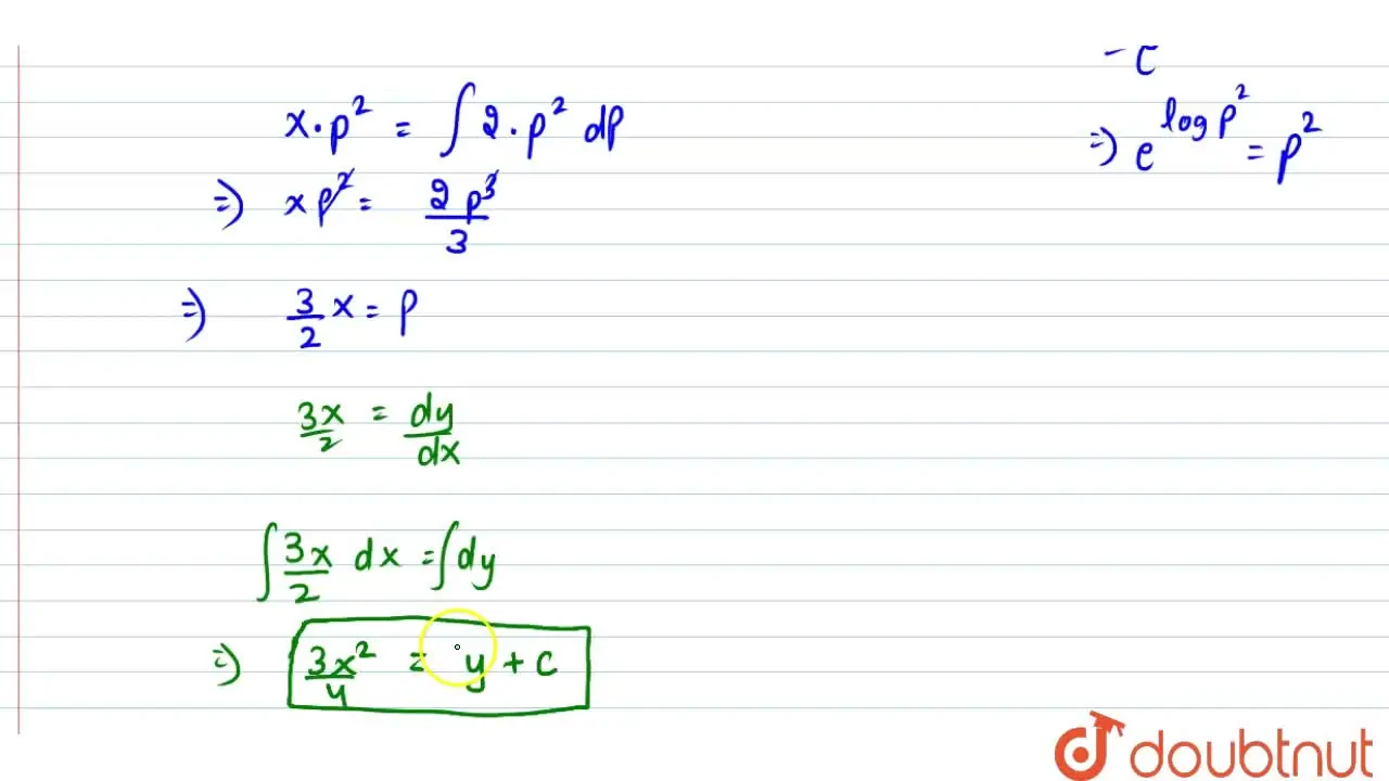 [Punjabi] Solve y=2px-p^(2) where p= dy/dx